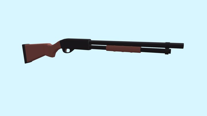 shotgun low poly 3D Model