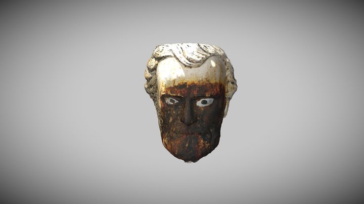 Clay Tobacco Pipe With Face 3D Model