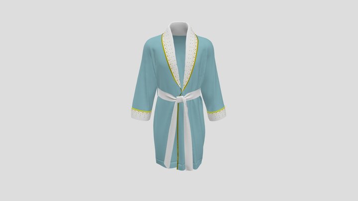 Boxing-robe-with-collar 3D Model
