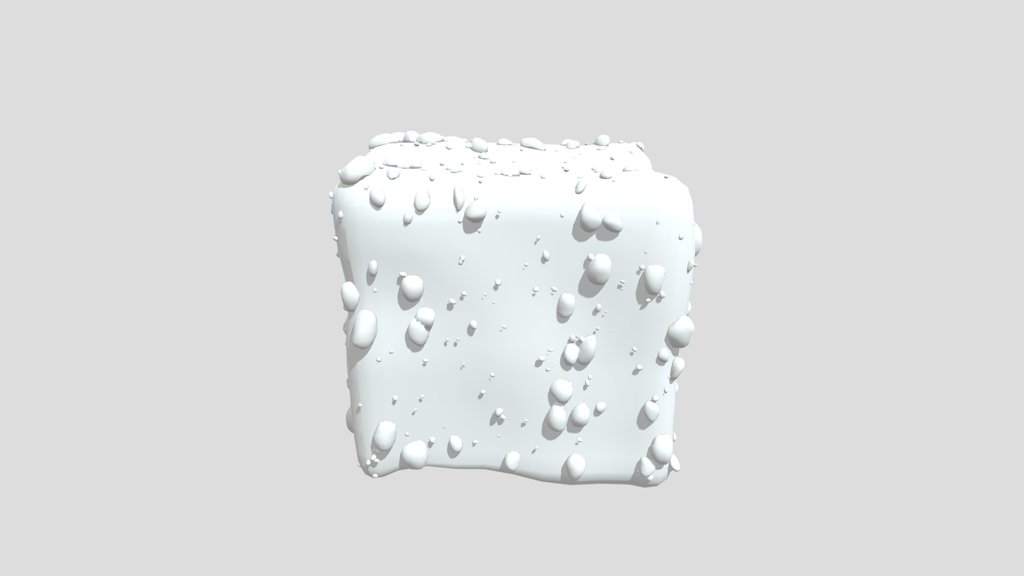 Ice Cube With Condensation