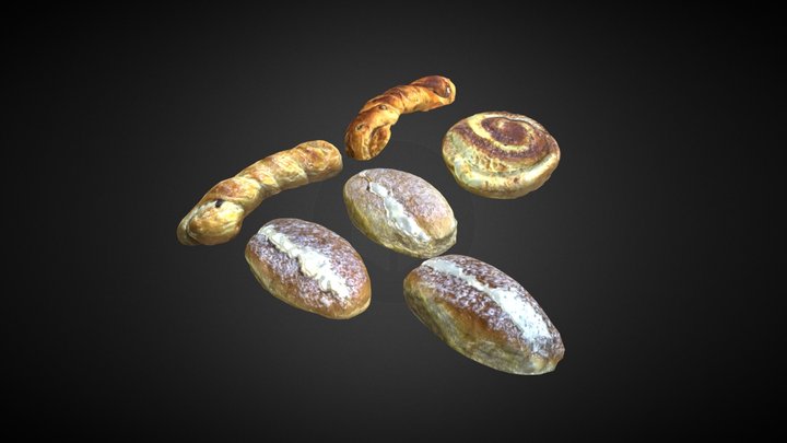 lowpoly photoscan bread 2 3D Model