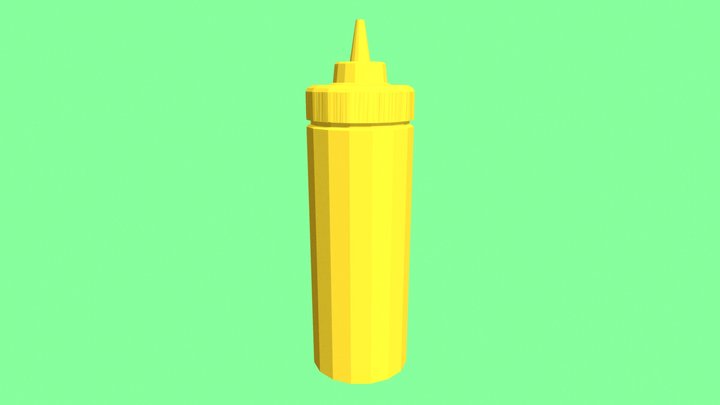 Mustard Squeeze Bottle 3D Model