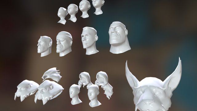 Game Topology of the Head 3D Model