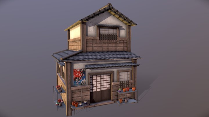 Building 1: Flower Shop 3D Model