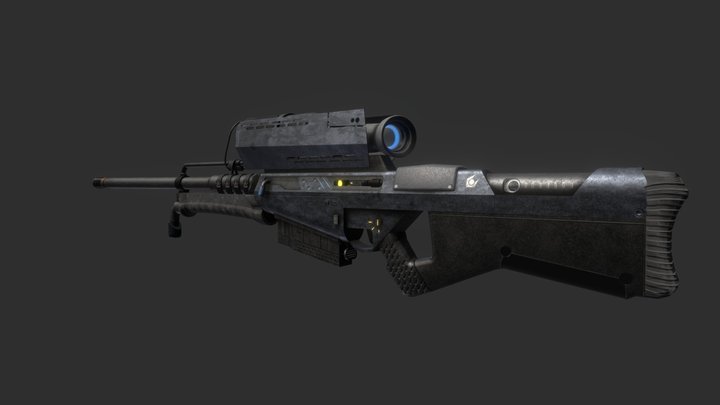 Combine sniper rifle 3D Model