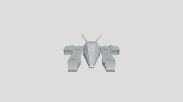Grasshopper Ship 2.0 - Transformation animation 3D Model
