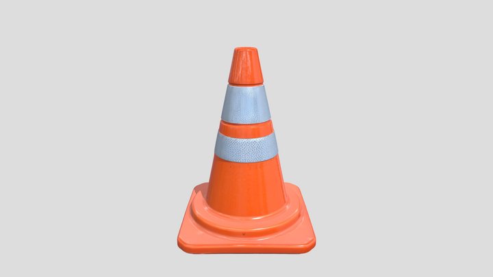 High-Poly Cinematic Traffic Cone