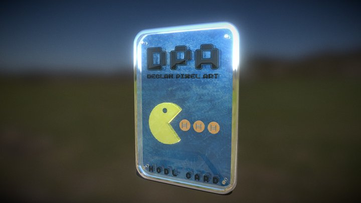DECLAN PIXEL ART - Hodl Card 3D Model