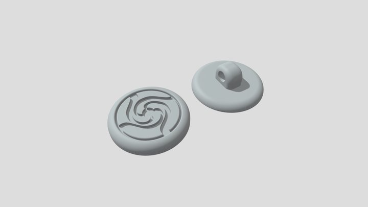 Jujutsu High Uniform Button - JJK 3D Model