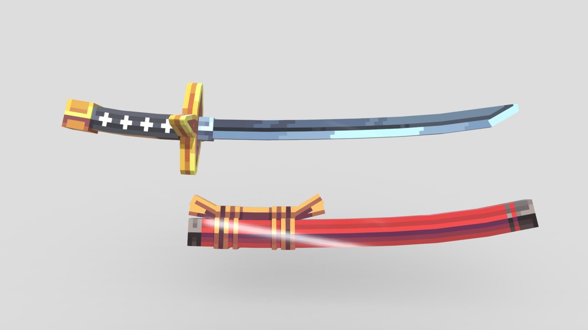 武士刀 - 3D model by 往昔之笛 (@qinjilong) [356c851] - Sketchfab