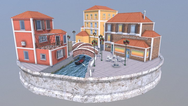 Venice CityScene 3D Model