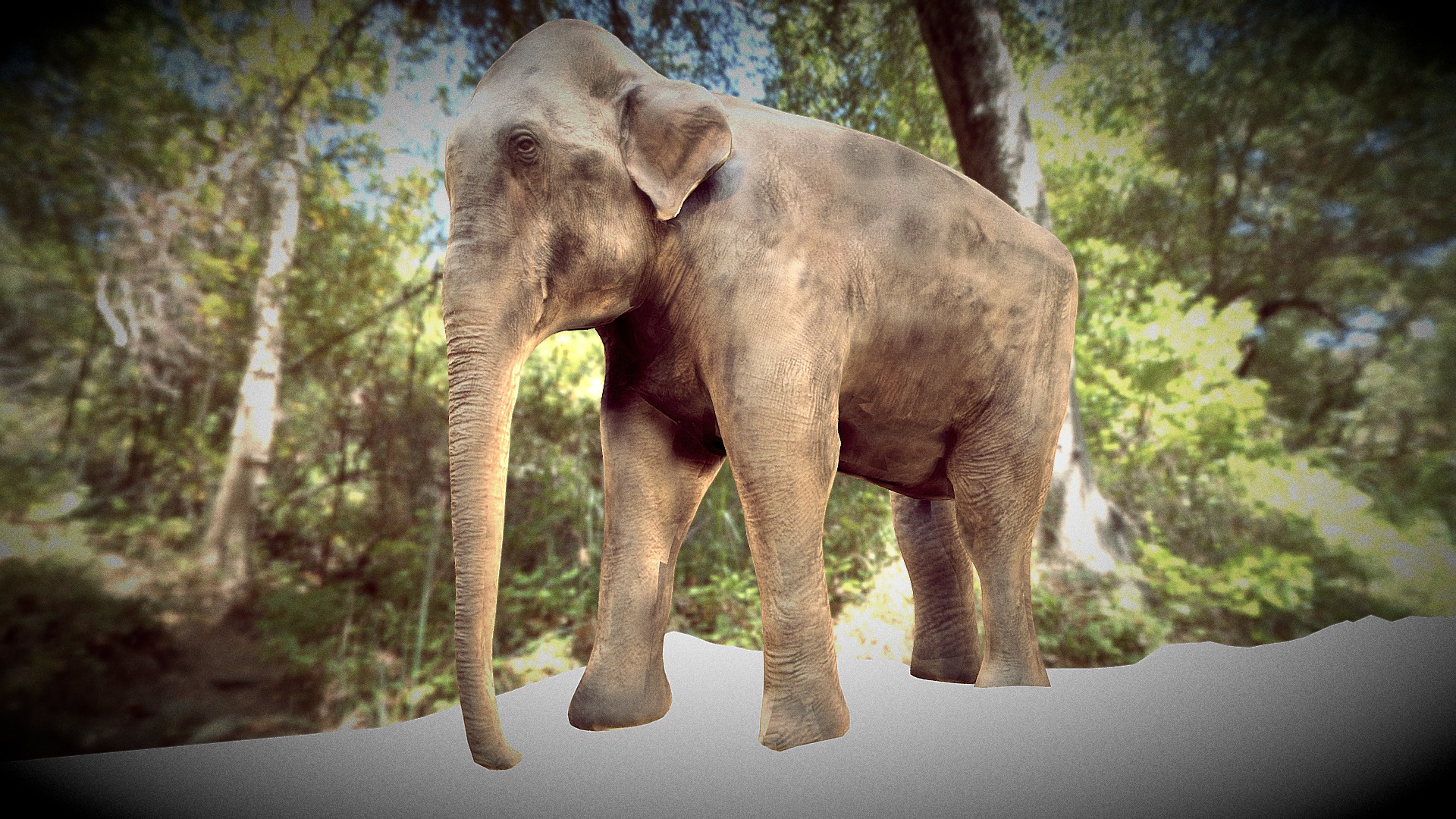 3D model Elephant - This is a 3D model of the Elephant. The 3D model is about a statue of an elephant.