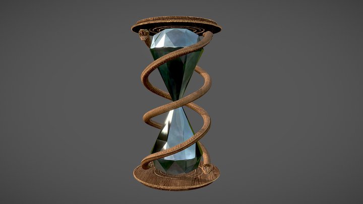 Snake Hourglass 3D Model