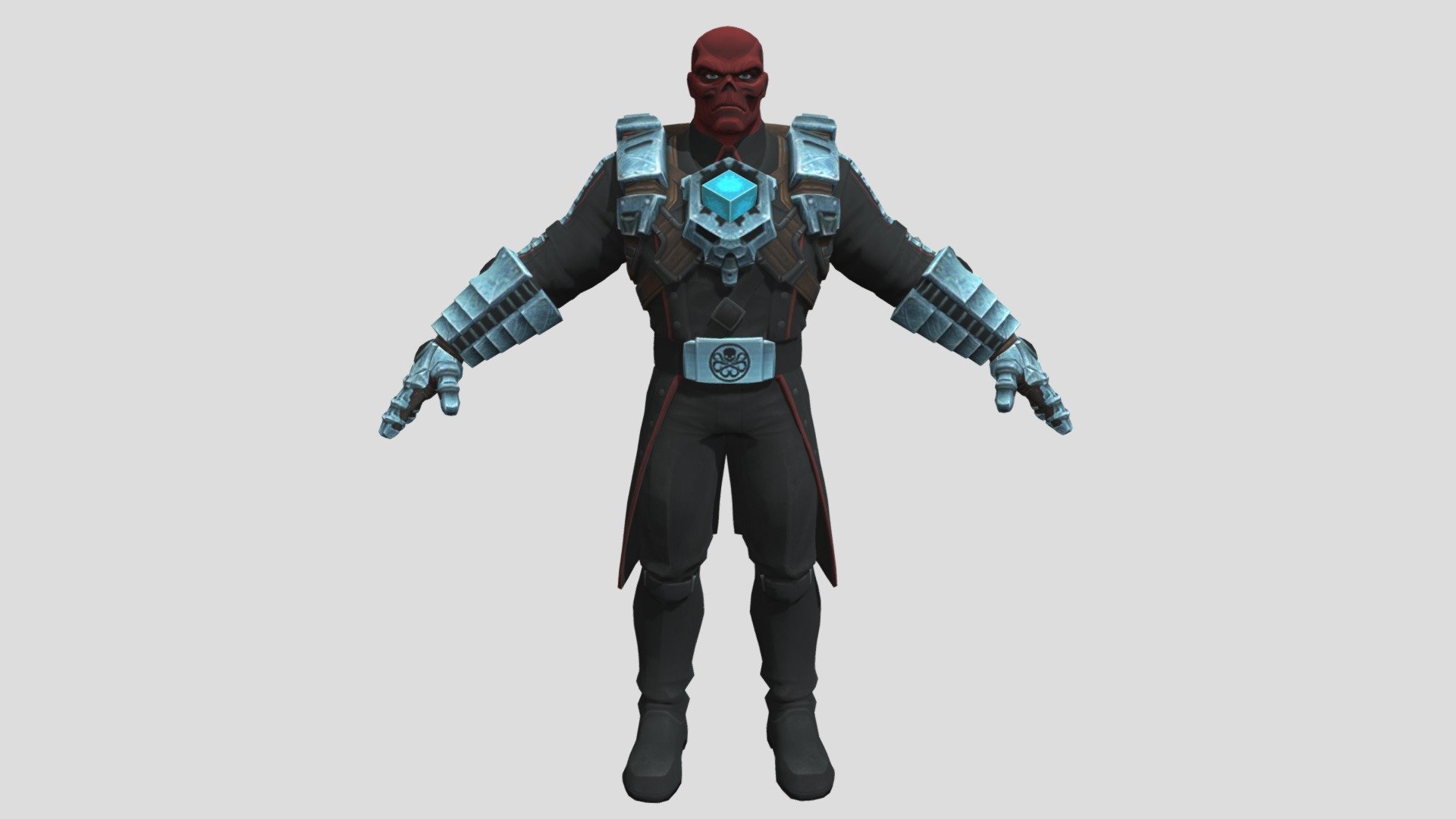 Red Skull(Cosmic Cube)(Textured)(Rigged) - Download Free 3D model by 3D ...