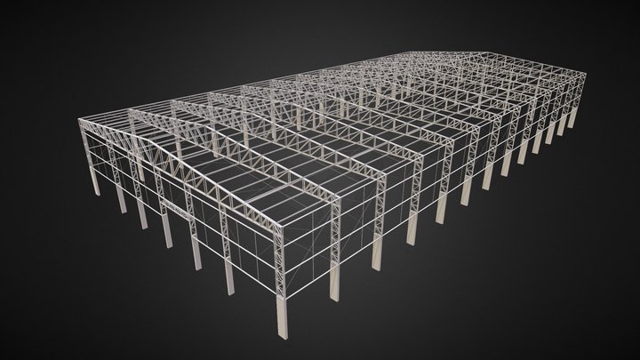 Galpão - 34 x 70 3D Model