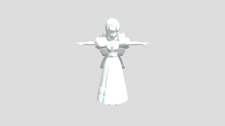dragonquest Princess Laura/Gwealin mesh mod 3D Model
