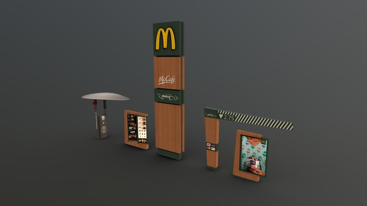 McDonald's props 3D Model