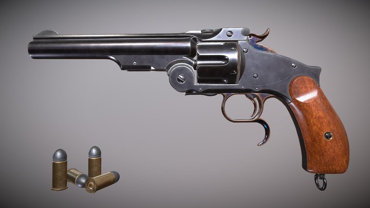 Smith & Wesson Model 3 "Russian" 3D Model