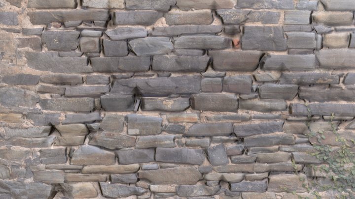 Stone Wall 3D Model