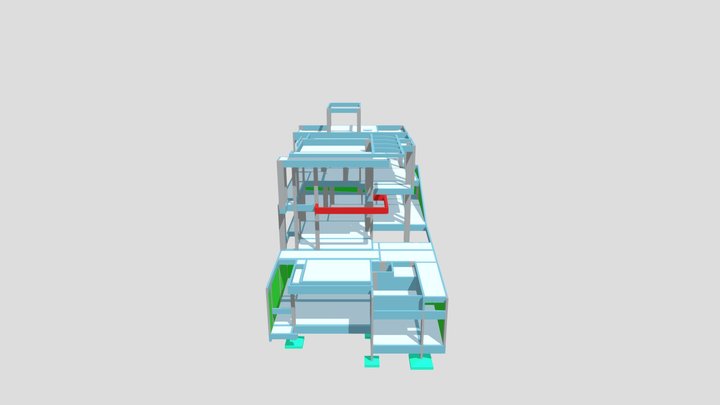MODELO COM CORTINAS 3D Model