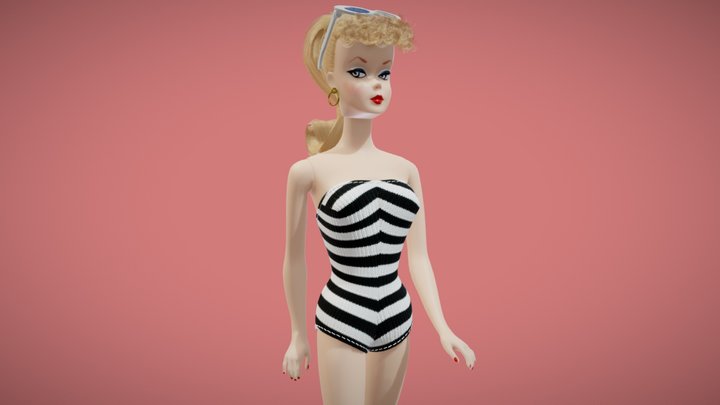 Barbie Doll 1959 Original 3D Model