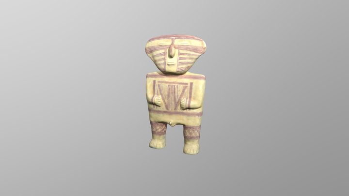 Aztec Clay Figure 3D Model