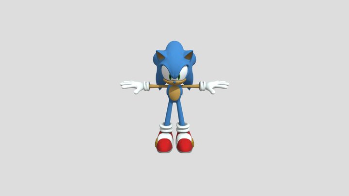 Sonic The Hedgehog From Go Sanic Goo! 3D Model
