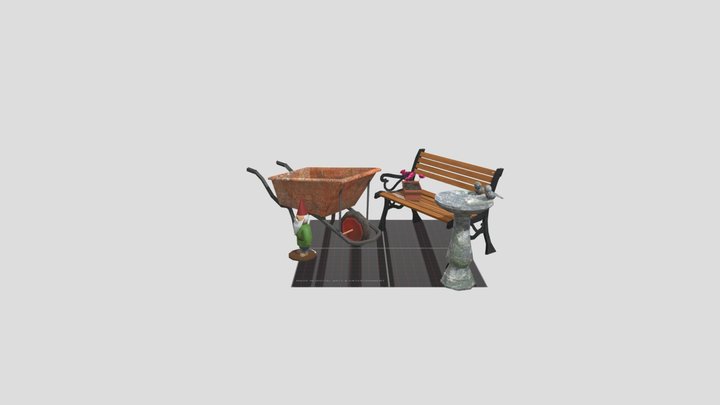 5 Props Grandma's Garden 3D Model
