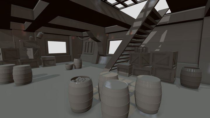 Ship Scene 3 3D Model