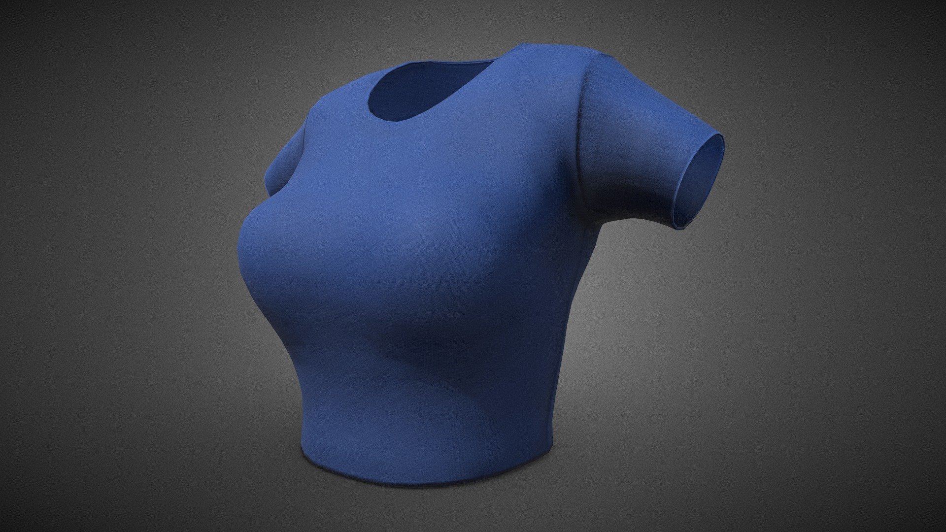 Female Blue T-Shirt Style 2 - Buy Royalty Free 3D model by CG StudioX ...