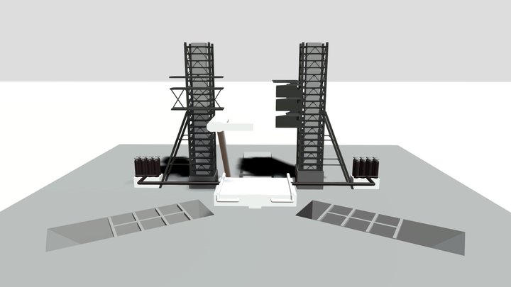 Buran Energia Launchpad 3D Model