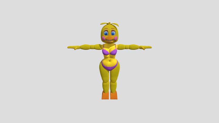 beach day toy chica 3D Model