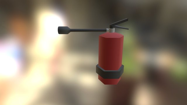 Extincteur Pompier 3D Model