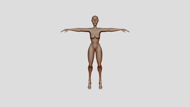 Stylized Female Basemesh 3D Model