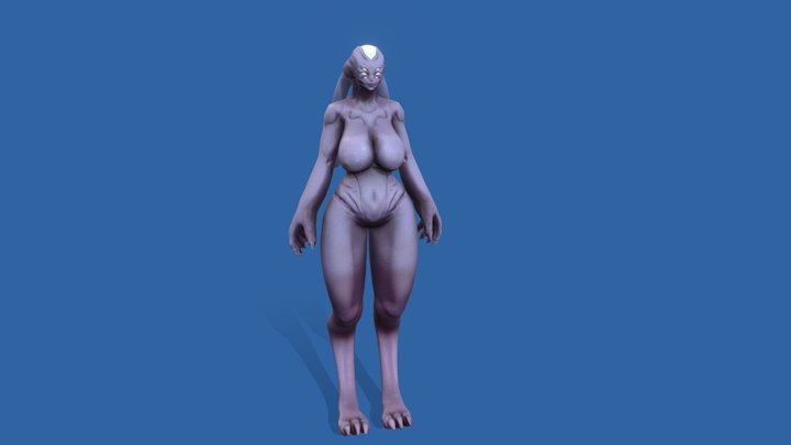 Alien Girl 3D Model
