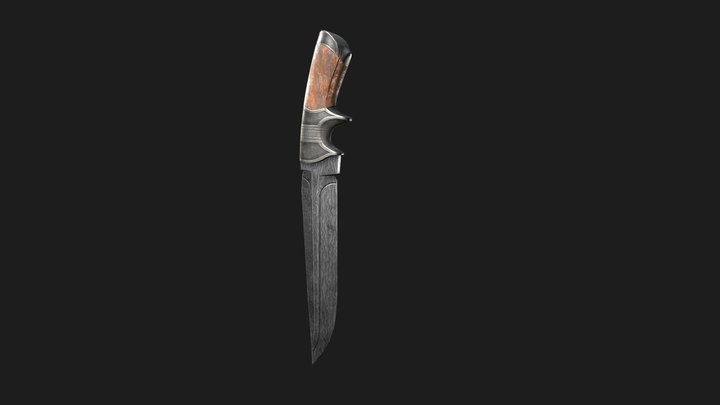 Arabic Damascus Knife 3D Model