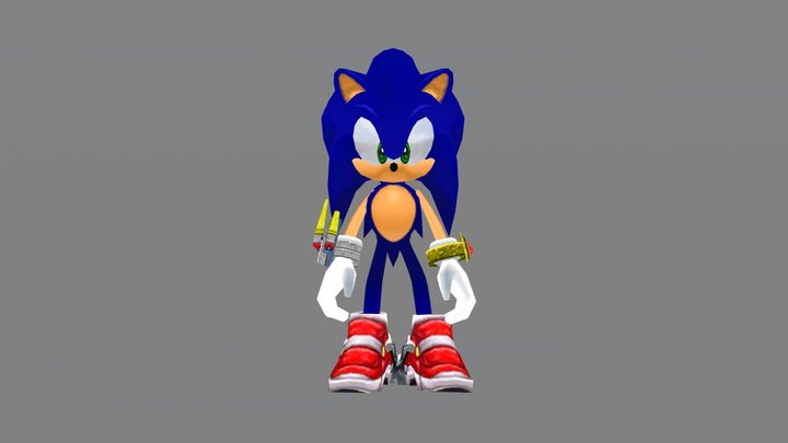 GameCube - Sonic Adventure 2 Battle - Sonic 3D Model
