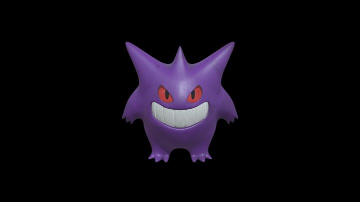 3D model Pokemon Gengar VR / AR / low-poly