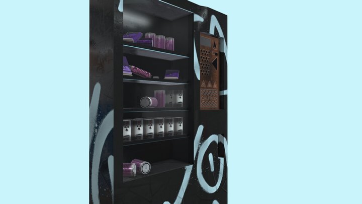 Neon Vending Machine 3D Model