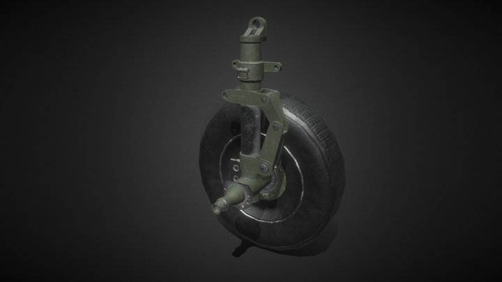 Chinook CH-47 Forward Landing Gear - Art Test 3D Model