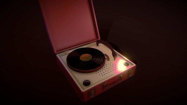 Vynil Player 1960s 3D Model