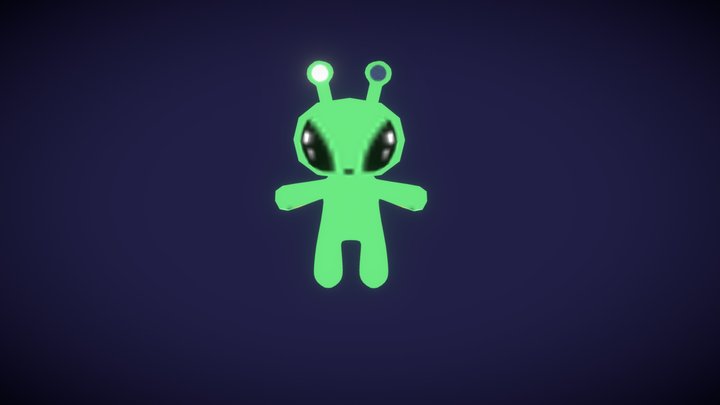 lowpoly ikea alien plushie 'AFTONSPARV' 3D Model