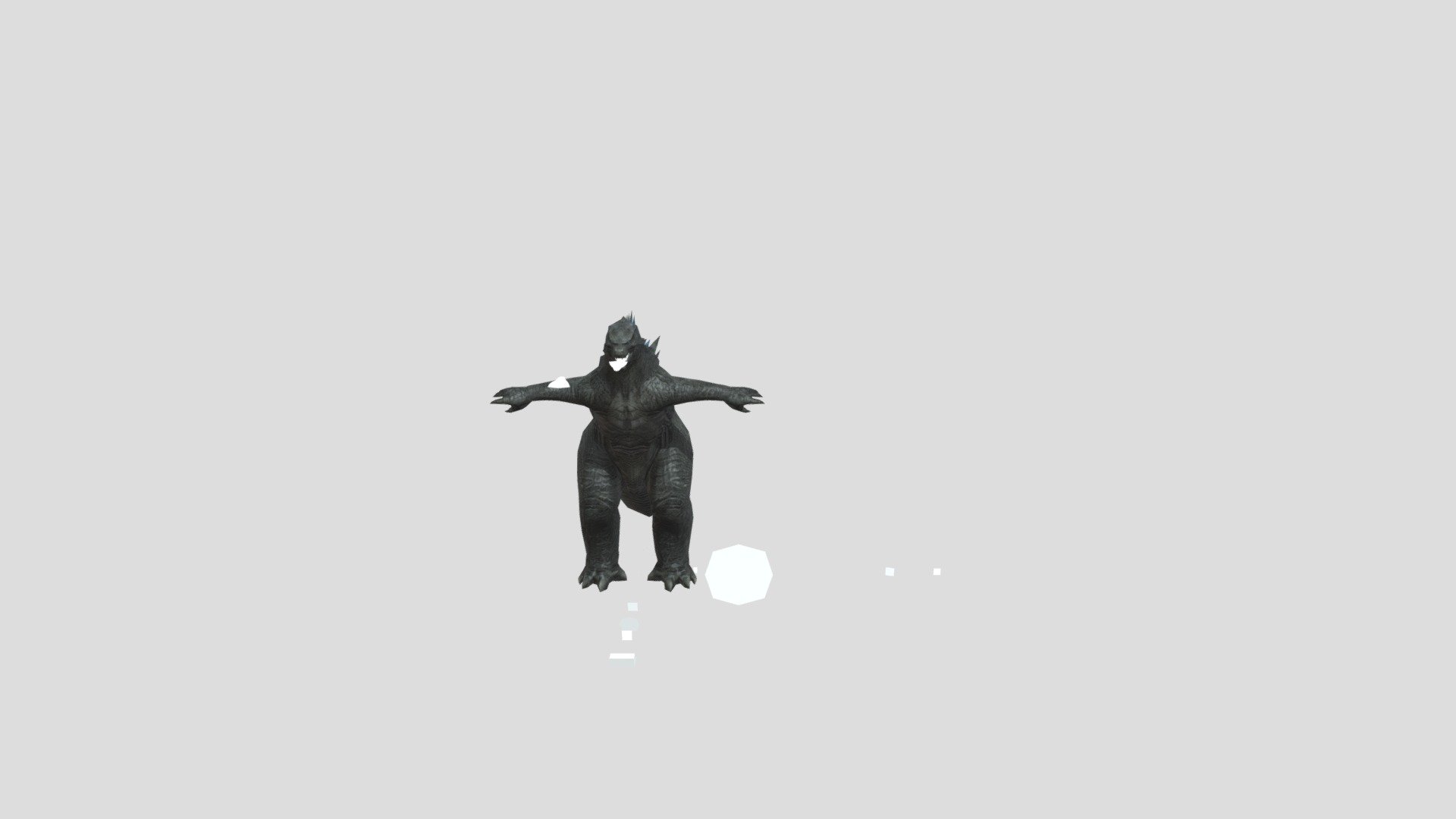 Godzilla 2014 (Rigged and Modified) Download Free 3D model by