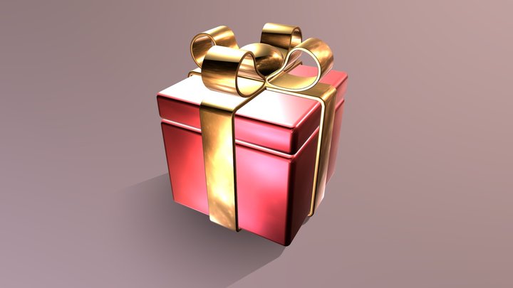 Present Box - Red – Free 3D Model STL