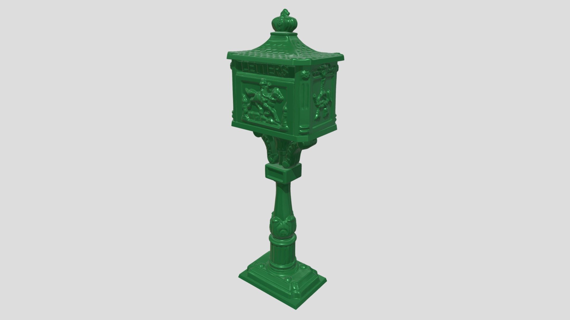 Mail Box Letter Box Vintage Design - Buy Royalty Free 3D model by 3Dlab ...