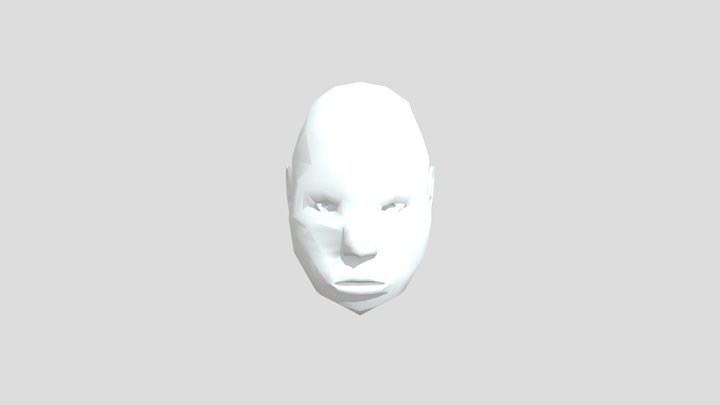 Low Poly Head 3D Model