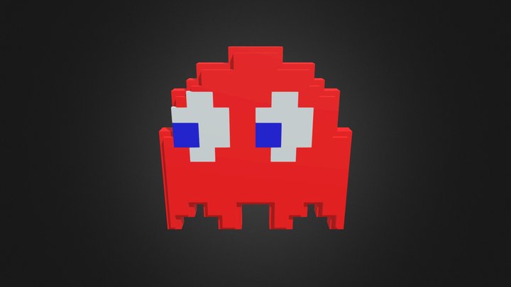 Pac-man Ghost Blinky 3D Model