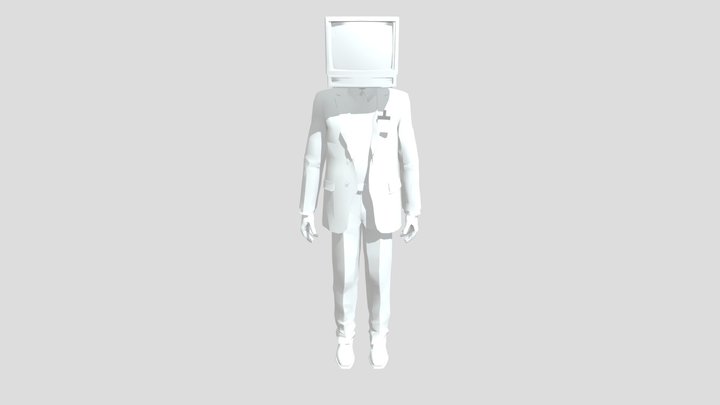 Scientist Computer Man 3D Model