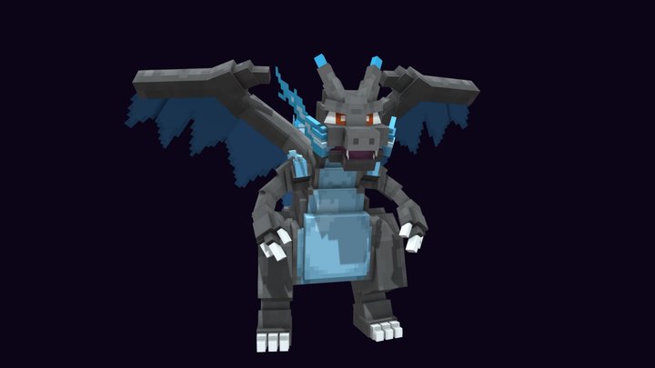 Blockbench Charizard X 3D Model