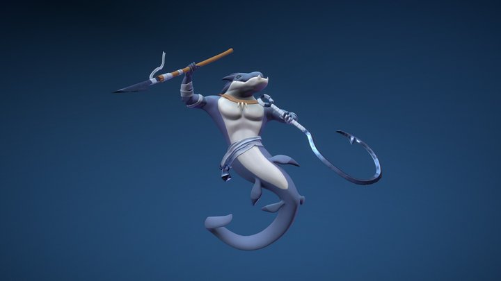 Merfolk Hunter 3D Model